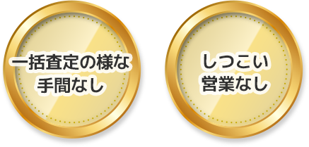 手間なし、しつこい営業なし